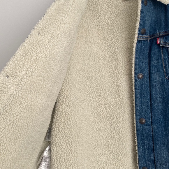 Levi’s Original Relaxed Fit Sherpa Trucker Jacket Size XXL - Picture 7 of 8